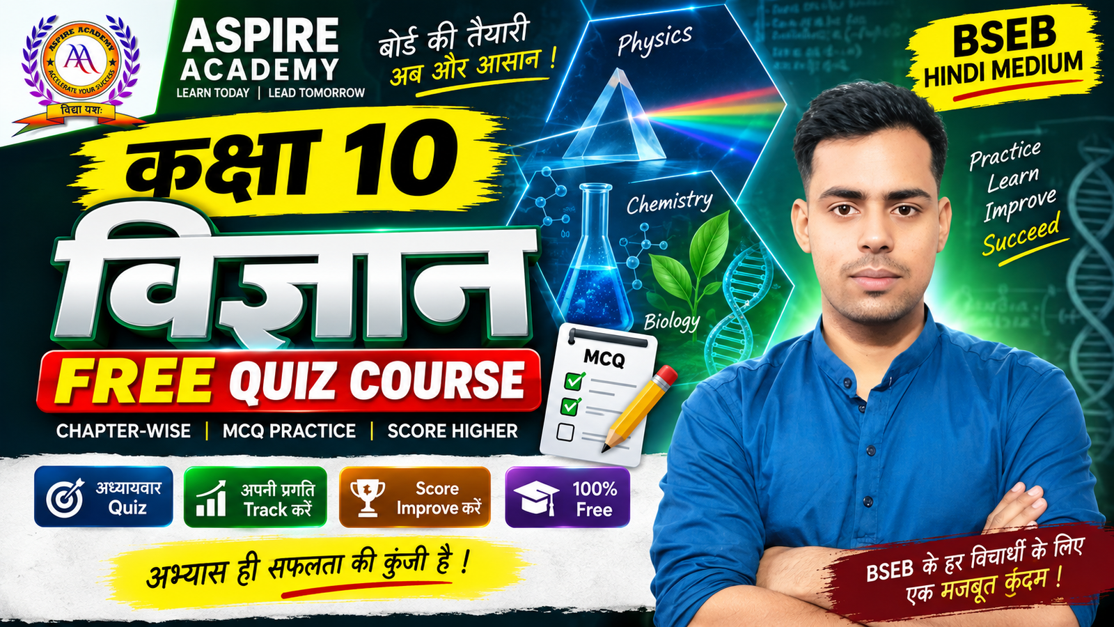 कक्षा 10 विज्ञान — Free Quiz Course